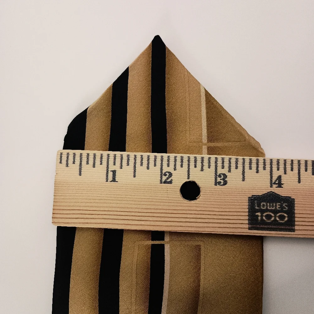 Stafford Gold And Black‎ 100% Silk Men's Tie